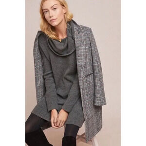 Anthropologie Sonoran Wool Cowl Neck Sweater Dress